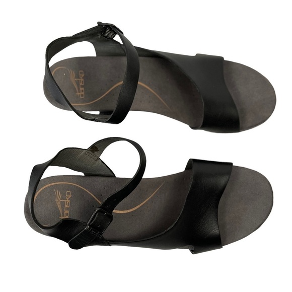 Dansko Black Wedge Sandals - Picture 6 of 10